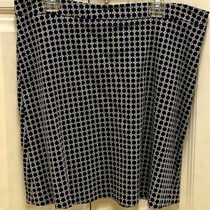 Large petite blue and grey/silver skirt